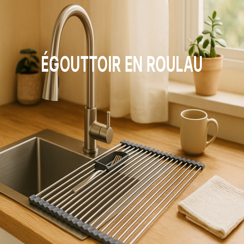 Égouttoir en Rouleau Multifonction avec Compartiments